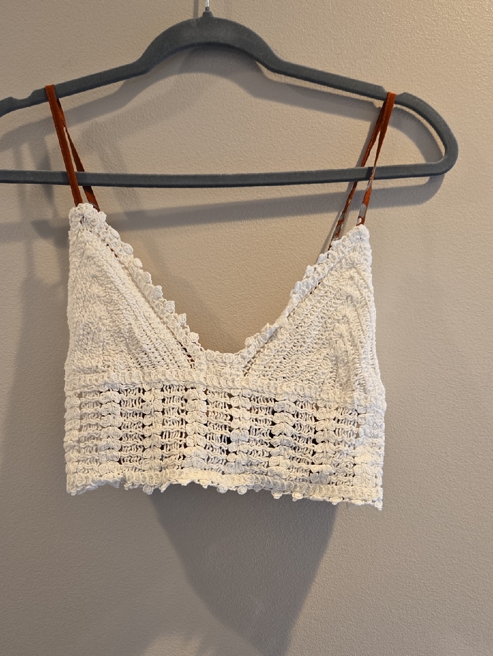 Crochet Bralette Tank Top - White